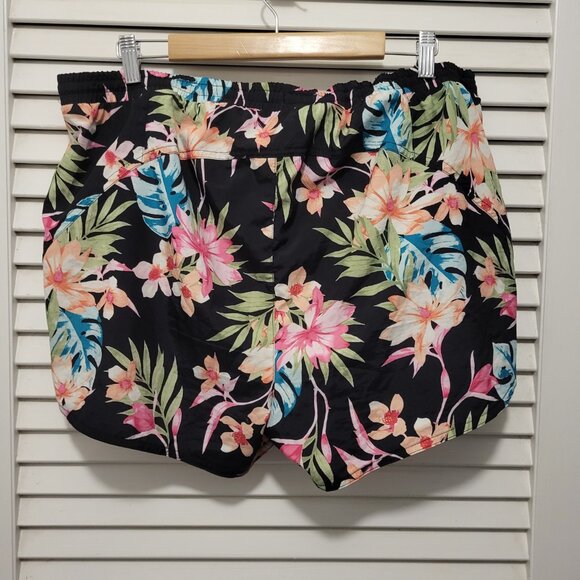 Old Navy Women's Shorts Black & Tropicl Floral Active Fitness Running Sh… - Picture 3 of 3